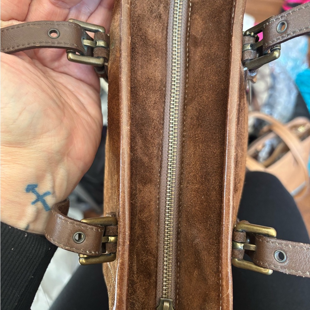 Coach VINTAGE Y2K 2006 (F10410) Mahogany Brown Suede Gallery Tote in VGUC - Picture 8 of 16